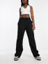 Urban Classics straight leg cargo trousers in black