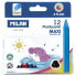 MILAN Box 12 Triangular Maxi Plastipastel (Contains 2 Fluo Colours)