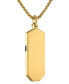ფოტო #2 პროდუქტის Gold-Tone & Black IP Stainless Steel Diamond-Accent Cross 26" Pendant Necklace
