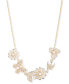 ფოტო #1 პროდუქტის Gold-Tone Imitation Pearl, Mother of Pearl & Glass Stone Butterfly, Bird & Flower Collar Necklace, 16" + 3" extender