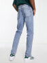 ASOS DESIGN straight leg jeans in dark wash blue