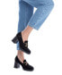 ფოტო #3 პროდუქტის Carmela Collection, Women's Suede Heeled Loafers By XTI