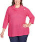 ფოტო #1 პროდუქტის Plus Size Soft Sequin Cowl Neck Top