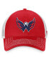 Фото #3 товара Men's Red, White Washington Capitals Slouch Core Primary Trucker Snapback Hat