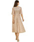 ფოტო #2 პროდუქტის Women's Flowing, Sequin Midi Dress with Short Sleeves