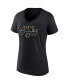 Фото #4 товара Women's Black Memphis Grizzlies Hometown Collection Grit Grind V-Neck T-shirt