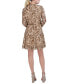 ფოტო #2 პროდუქტის Women's Printed Tie-Neck Chiffon Mini Dress