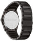 ფოტო #3 პროდუქტის Men's Meta-Minimal Black Stainless Steel Watch 41mm