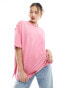 Фото #1 товара The Couture Club washed emblem t-shirt in pink