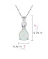 Фото #3 товара Opulence Infinity Set 3CTW White Synthetic Solitaire Opal Teardrop Necklace Pendant Sterling Silver