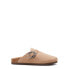 Фото #2 товара Time and Tru Buckle Clogs Women's 9M Sand Comfort Closed Toe Slip-On Shoes