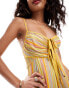 Фото #4 товара Free People striped poplin cami maxi dress in yellow multi