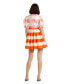 Фото #1 товара Women's Organza Striped Balloon Sleeve Mini Dress