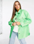 Фото #2 товара ASOS DESIGN nylon shacket in green