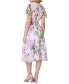 Фото #2 товара Платье с поясом и короткими рукавами Jessica Howard Petite Printed Flutter-Sleeve