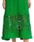 ფოტო #2 პროდუქტის Women's Crepe Boat Neck Applique Cut Out Detail Midi Dress