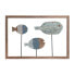 Фото #1 товара Декор настенный DKD Home Decor Рыбы Средиземноморье Натуральный 72 x 3 x 49 см Древесина Манго Разноцветный