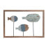 Wall Decoration DKD Home Decor 72 x 3 x 49 cm Natural White Multicolour Mediterranean Fish