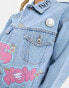 Aape By A Bathing Ape art denim jacket in blue