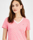 ფოტო #3 პროდუქტის Women's Printed Short-Sleeve Tee