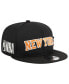 Фото #3 товара Men's Black New York Knicks Post-Up Pin Mesh 9FIFTY Snapback Hat