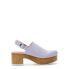 No Boundaries Women's Lavender Sling-Back Adjustable Buckle Heeled Clogs US 6