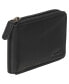 Men's Buffalo RFID Secure Zippered Billfold Wallet with Removable Passcase