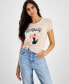 ფოტო #1 პროდუქტის Women's Just Peachy Embellished Graphic Print T-Shirt