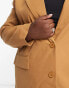 Noisy May Curve tailored blazer in camel