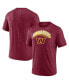 Фото #2 товара Men's Heathered Burgundy Washington Commanders End Around Tri-Blend T-shirt