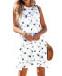 Фото #1 товара Women's Starburst Tie Dye Jersey Mini Beach Dress