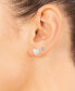 ფოტო #3 პროდუქტის Gianni Bernini 2-Pair Cubic Zirconia Pave Heart Stud Earrings Set (0.69 ct. t.w.) in Sterling Silver or 18K Gold Over Sterling Silver