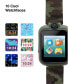 ფოტო #2 პროდუქტის Kid's Dark Green Camo Prints Silicone Strap Touchscreen Smart Watch 42mm with Earbuds Gift Set