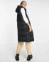 New Look longline padded gilet in black