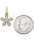 Фото #3 товара Wrapped diamond Flower Charm Pendant (1/20 ct. t.w.) in 10k Gold, Created for Macy's