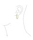Flower Shaped Pave CZ Cubic Zirconia Large Clover Hoop Earrings Hoop Earrings For Women 14k Yellow Gold Plated Brass 1.5 Inch Diameter