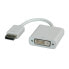 ROLINE DisplayPort-DVI Adapter - DP M - DVI F - 0.15 m - DisplayPort - DVI - Male - Female - White