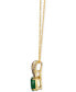 Фото #2 товара Le Vian chocolatier® Costa Smeralda Emeralds (7/8 ct. t.w.) & Chocolate Diamond (1/6 ct. t.w.) Swirl 18" Pendant Necklace in 14k Gold