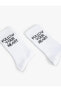 Фото #5 товара Soket Çorap Slogan İşlemeli
