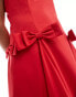 Sister Jane bow midaxi cami dress in red Красный, S - EU 36 - фото #2