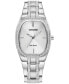 ფოტო #1 პროდუქტის Eco-Drive Women's Crystal Stainless Steel Bracelet Watch 28mm, Created for Macy's