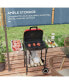 Фото #4 товара Outsunny 24" Portable Charcoal Grill with Wheels and Storage for Outdoor Gatherings