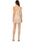 ფოტო #3 პროდუქტის Women's Faux One Shoulder Fringe Cocktail Dress