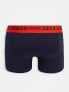 Jack & Jones trunks 3 pack with contrast waistband Бордовый, L - фото #3