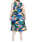 ფოტო #2 პროდუქტის Plus Size Midi Length Sleeveless Pocket Dress