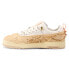 Puma Slipstream Lo Post Game Runway Embossed Lace Up Mens Beige, White Sneakers