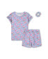 ფოტო #1 პროდუქტის Girls Shorts Set with Scrunchie, 2 Pc.