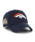 Фото #1 товара Men's Navy Denver Broncos Sure Shot Franchise Fitted Hat