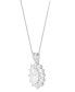 IGI Certified Lab Grown Diamond Oval Halo 18" Pendant Necklace (2 ct. t.w.) in 14k White Gold