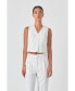 ფოტო #2 პროდუქტის Women's Pinstrpied Vest with Welted Pocket